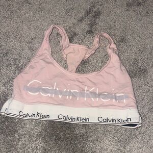 Calvin Klein Light Pink Logo Sports Bralette
